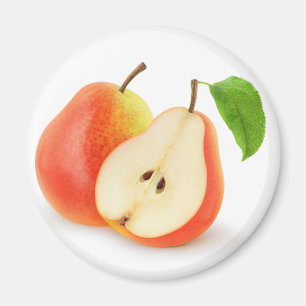 Gelbe rote Birnen Magnet