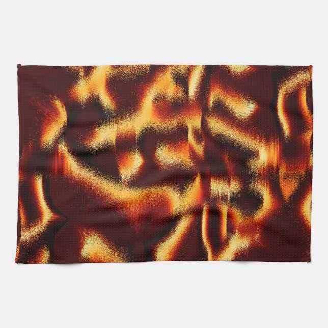 Gelbe rote Flecken sehen aus, wenn Spray oder Tint Geschirrtuch (Horizontal)