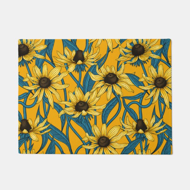 Gelbe Rudbekie Fußmatte (Vorderseite)