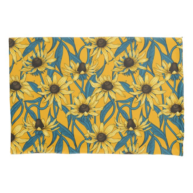 Gelbe Rudbekie Kissenbezug (Vorderseite-Links)