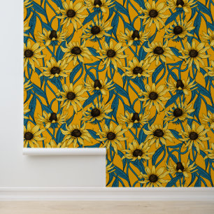 Gelbe Rudbekie Tapete