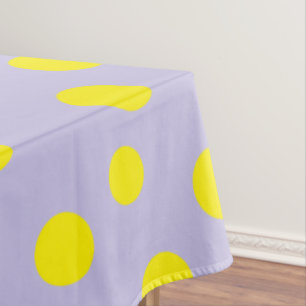 Gelbe runde Polka-Punkte auf grauem Boden Tischdecke