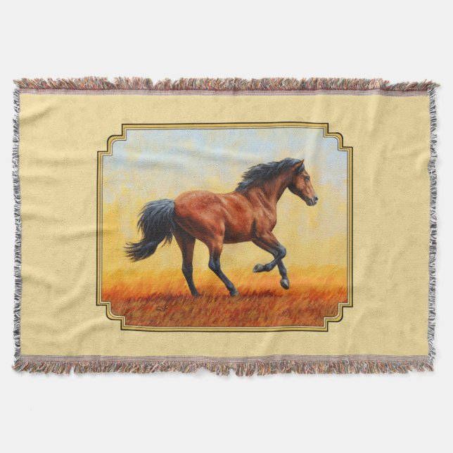 Gelbe Running Bay Horse Decke (Vorderseite)