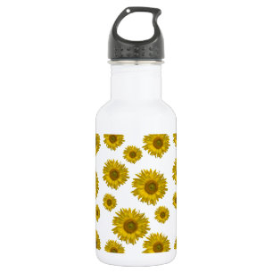 Gelbe Scatter-Sonnenblumen Edelstahlflasche