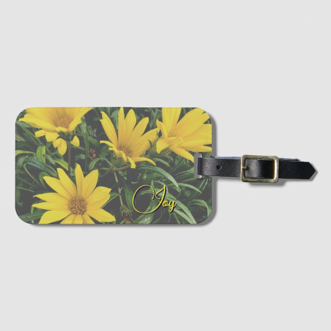 Gelbe Schatz Wildblumen  Gepäckanhänger (Vorderseite (Horizontal))