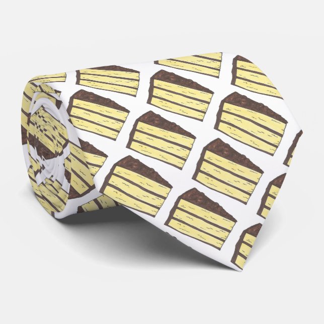 Gelbe Schicht Cake Slice Dessert Feinschmecker Kra Krawatte (Gerollt)
