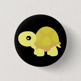 Gelbe Schildkröte Button