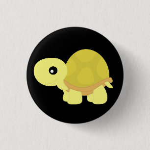 Gelbe Schildkröte Button