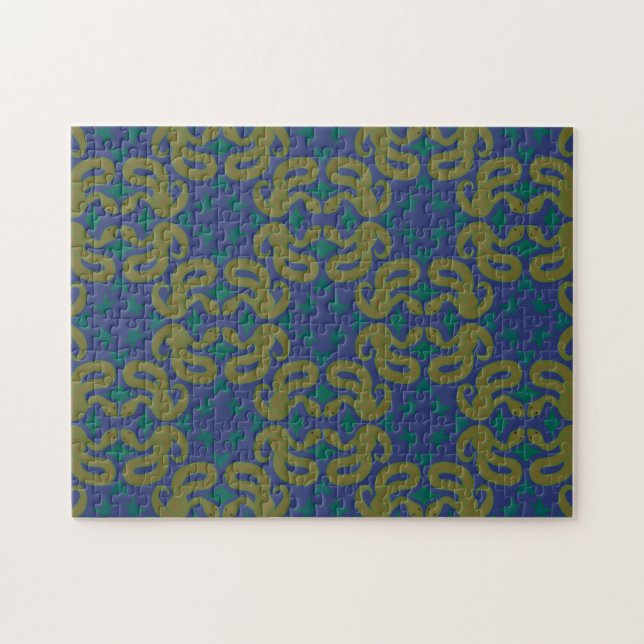 Gelbe Schlangen-Puzzle (Horizontal)