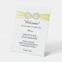 Gelbe Schleife Diamant Unendlichkeit Hochzeitssich
