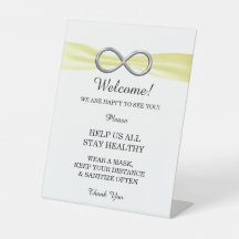 Gelbe Schleife Silber Unendlichkeit Hochzeitssiche