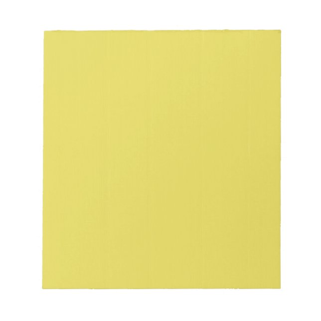 Gelbe Schlichte DIY-Vorlage Hinzufügen von Foto Notizblock (Vorderseite)