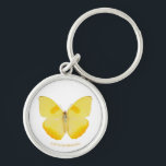 Gelbe Schmetterling Schlüsselanhänger<br><div class="desc">Der gelbe Schmetterling des Grases ist ein tropischer Schmetterling, der für seine hellgelben Flügel bekannt ist. Die grüne Farbe kann bei bestimmten Lichtverhältnissen blau erscheinen. Sie finden sich in Asien, Afrika, Australien und ihr wissenschaftlicher Name ist Eurema hekabe. | "Smithsonian" und das Smithsonian Logo sind eingetragene Warenzeichen der Smithsonian Institution....</div>