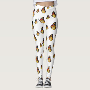 Gelbe Schmetterlinge Kunst Custom Leggings