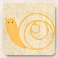 Gelbe Schnecke auf Creme Background