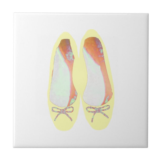 Gelbe Schuhe Fliese (Vorderseite)