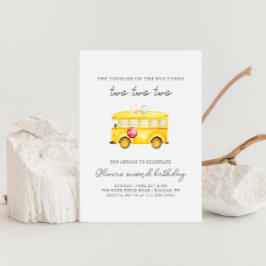 Gelbe Schulbuskind Einladung zum Geburtstag