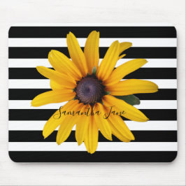 Gelbe schwarz-Mit Augen Susan Foto Black Stripe Ma Mousepad