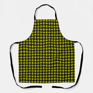 Gelbe Schwarz-Weiß-Muster - All-Over-Print-Schürze Schürze