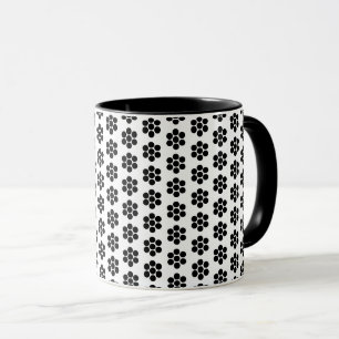 Gelbe Schwarz-weiße Polka Dots Einfach Tasse