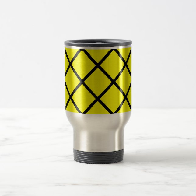 Gelbe Schwarze Kreuze Tasse (Mittel)