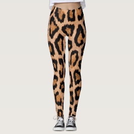Gelbe schwarze Leoparde Leggings