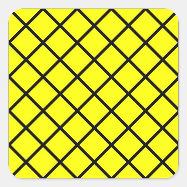Gelbe schwarze Risen Cross Lines Stickers (Vorderseite)