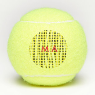 Gelbe schwarze Schachbrettmuster tragen den Namen Tennisbälle