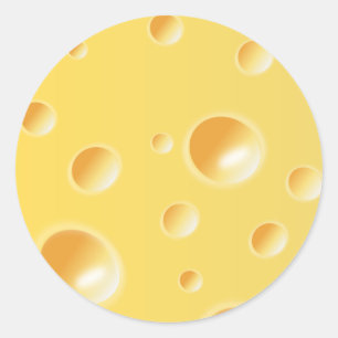 Gelbe Schweizer Käse-Beschaffenheit Runder Aufkleber