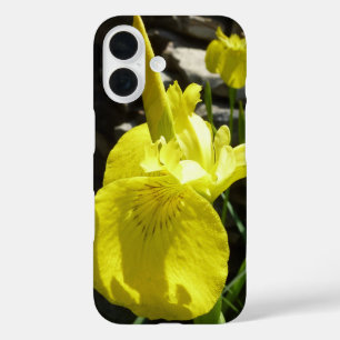Gelbe Schwertlilien Helle Frühlingsblumen iPhone 16 Hülle