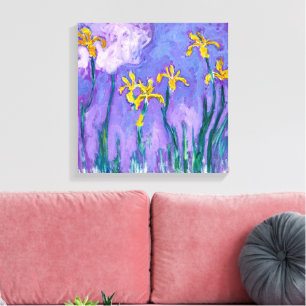 Gelbe Schwertlilien mit rosa Wolke Claude Monet Leinwanddruck
