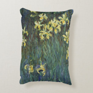Gelbe Schwertlilien von Claude Monet, Vintage Fine Dekokissen