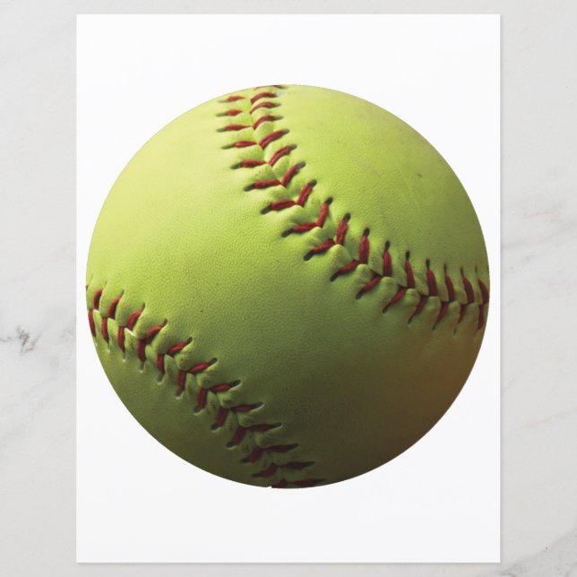 Gelbe Softball-Blank-Cutout (Vorderseite)
