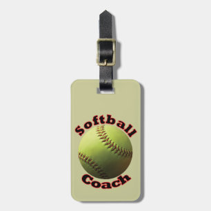 Gelbe Softball-Trainer-Ausrüstung Gepäckanhänger