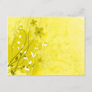 Gelbe Sommer-Blume Postkarte