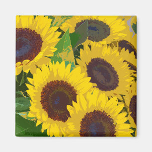 Gelbe Sommerblütendruckmagnete Magnet