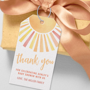 Gelbe Sonne Danke Dir Geschenkanhänger