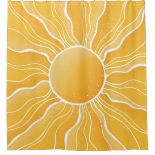 Gelbe Sonne Duschvorhang