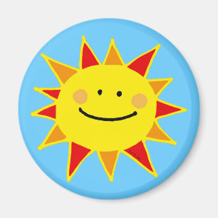 Gelbe Sonne Magnet