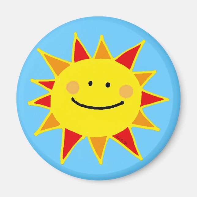 Gelbe Sonne Magnet (Vorne)