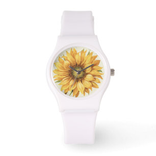 Gelbe Sonnenblume Armbanduhr