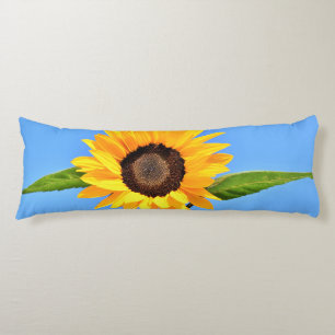 Gelbe Sonnenblume auf Blauem Himmel Kissen - Somme
