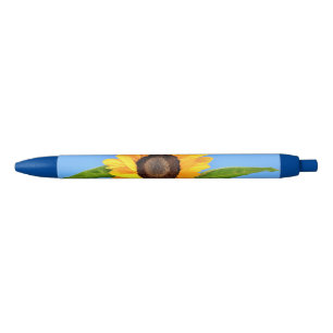 Gelbe Sonnenblume auf blauem Himmel - Sommer Kugelschreiber
