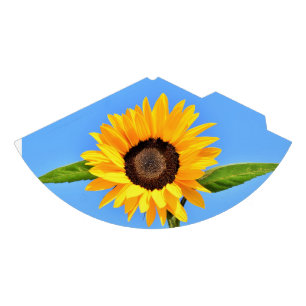 Gelbe Sonnenblume auf blauem Himmel - Sommer Partyhütchen