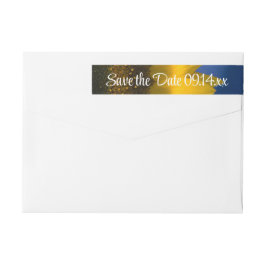 Gelbe Sonnenblume auf blauer Hochzeit Das Datum sp