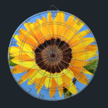 Gelbe Sonnenblume auf Blue Sky Dart Board Dartscheibe<br><div class="desc">Dart Boards mit gelber Sonnenblume gegen Sonne auf blauem Himmel - Sommertag - Foto Blume Natur - Sie können auch personalisieren - Wählen / Fügen Sie Ihr einzigartiges Foto - Bild / Text - Name / Farbe / Schriftart / Größe / mehr - Make Your Special Gift - Neu formatieren...</div>