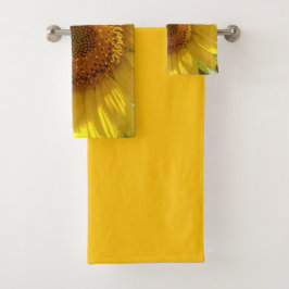 Gelbe Sonnenblume Badhandtuch Set