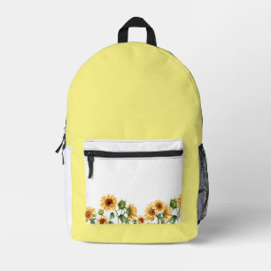 GELBE SONNENBLUME BEDRUCKTER RUCKSACK