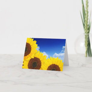 Gelbe Sonnenblume Blumen Hallo, Liebe, Vermisse Di Karte