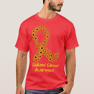 Gelbe Sonnenblume Blüte Kinderkrebs Bewusstsein T-Shirt